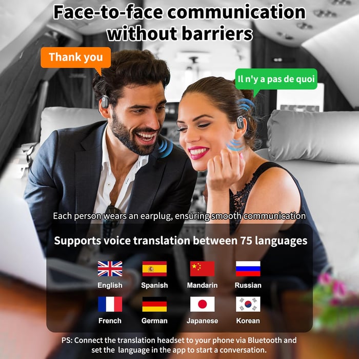 ⏰AI Translation Wireless OWS Bluetooth5.4 Earphones (Fit iOS & Android)