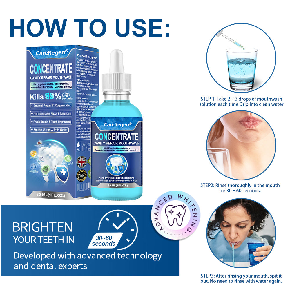 Official Store：🏆CareRegen® CONCENTRATE REPAIR MOUTHWASH(Dentist recommended)(Flying Off the Shelves: 100,000 Bottles Sold!)🎁