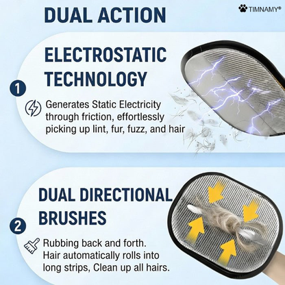 TIMNAMY® Electrostatic Pet Hair Removal Glove – Lifts Embedded Fur in Seconds,🚨 Reusable & Washable, Works on Sofas, Clothes & Cars💜