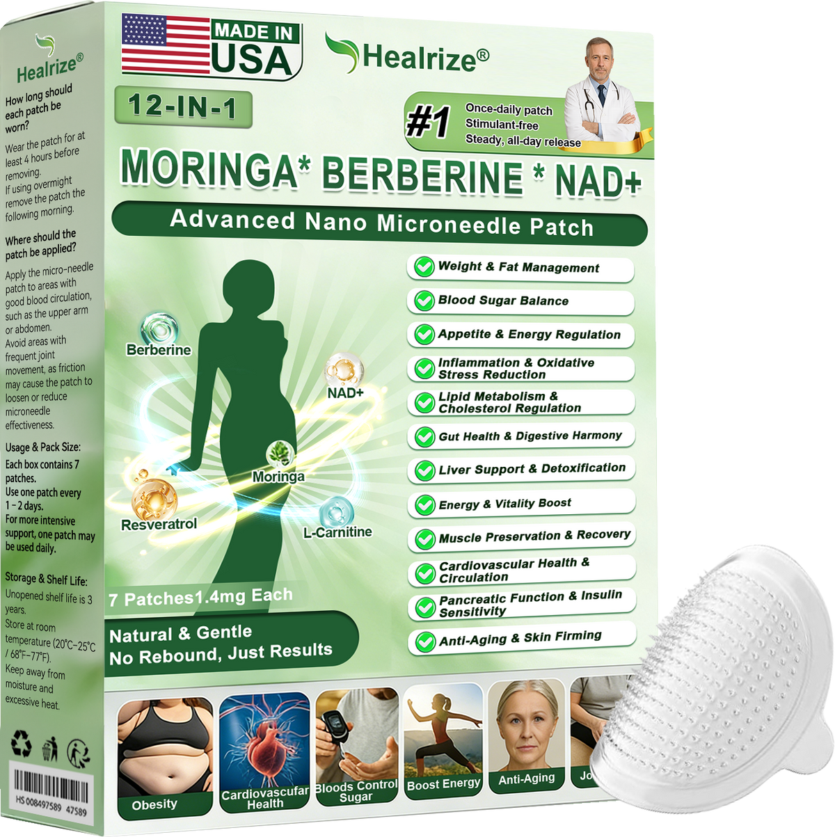 𝑶𝒇𝒇𝒊𝒄𝒊𝒂𝒍 𝑺𝒕𝒐𝒓𝒆  | 👩‍⚕️ H𝐞a𝐥r𝐢z𝐞® 1𝟐-𝐈N-1 M𝐨r𝐢n𝐠a * B𝐞r𝐛e𝐫i𝐧e * N𝐀D+ 𝐀d𝐯a𝐧c𝐞d N𝐚n𝐨 𝐌i𝐜r𝐨n𝐞e𝐝l𝐞 𝐏a𝐭c𝐡 (𝐎𝐧𝐜𝐞 𝐃𝐚𝐢𝐥𝐲, 𝐯𝐢𝐬𝐢𝐛𝐥𝐞 𝐜𝐡𝐚𝐧𝐠𝐞𝐬 𝐢𝐧 𝟕 𝐝𝐚𝐲𝐬）🔥F𝐨r 𝐎𝐛𝐞𝐬𝐢𝐭𝐲, 𝐋o𝐨s𝐞 𝐒k𝐢n, 𝐃𝐢𝐚𝐛𝐞𝐭𝐞𝐬, 𝐒𝐥𝐞𝐞𝐩 𝐀𝐩𝐧𝐞𝐚, 𝐀𝐧𝐝 𝐉𝐨𝐢𝐧𝐭 𝐈𝐬𝐬𝐮𝐞𝐬❤️🟩